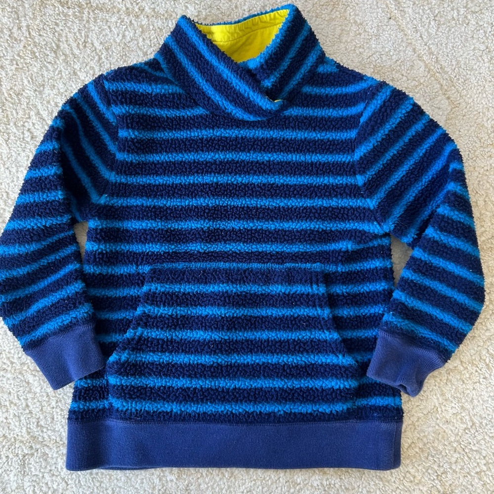 Mini Boden Boys Striped Sherpa Fleece Sz 4-5Y
